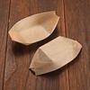 50Pcs Sushi Tray Food Grade Convenient Creative Disposable Paper Boat Shape Dessert Snack Plate Kitchen Supplies