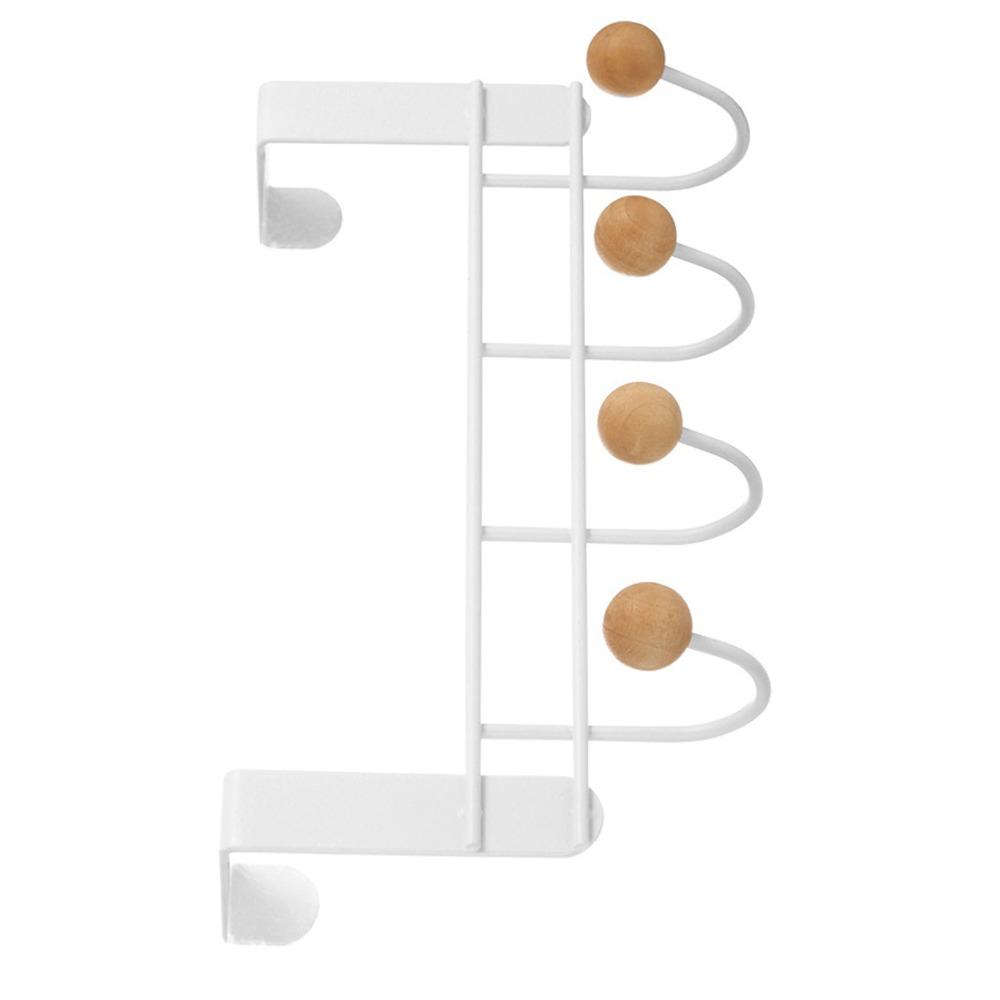 White Back Door Hooks 4 Hooks Over Door Hooks Bathroom Accessories Door Hanger Rack  Home Storage