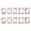 10Sheets Vintage Flower Embossed Collage Paper Vintage Frame Cutout Border for Craft Journal Decoration Valentine Card