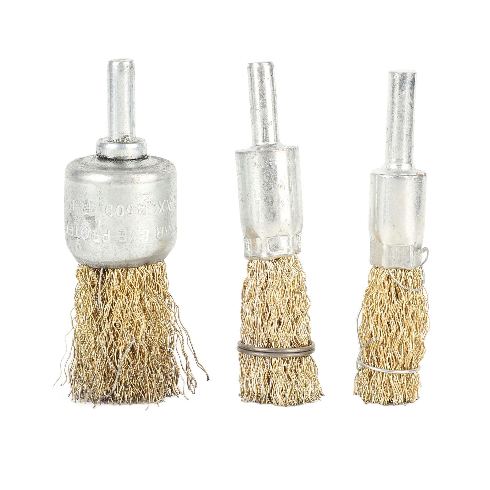 

3PCS Wire Brush Wheel Drill Brush Set Coarse Crimped Wire Wheel for Drill Attachment
