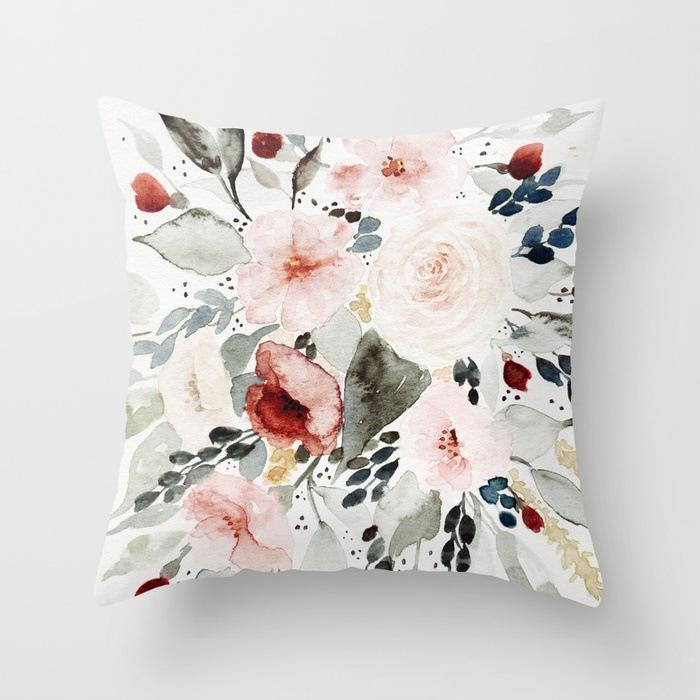 Throw Pillow Home Decor Case Floral Pattern Decorative Cushion Cover