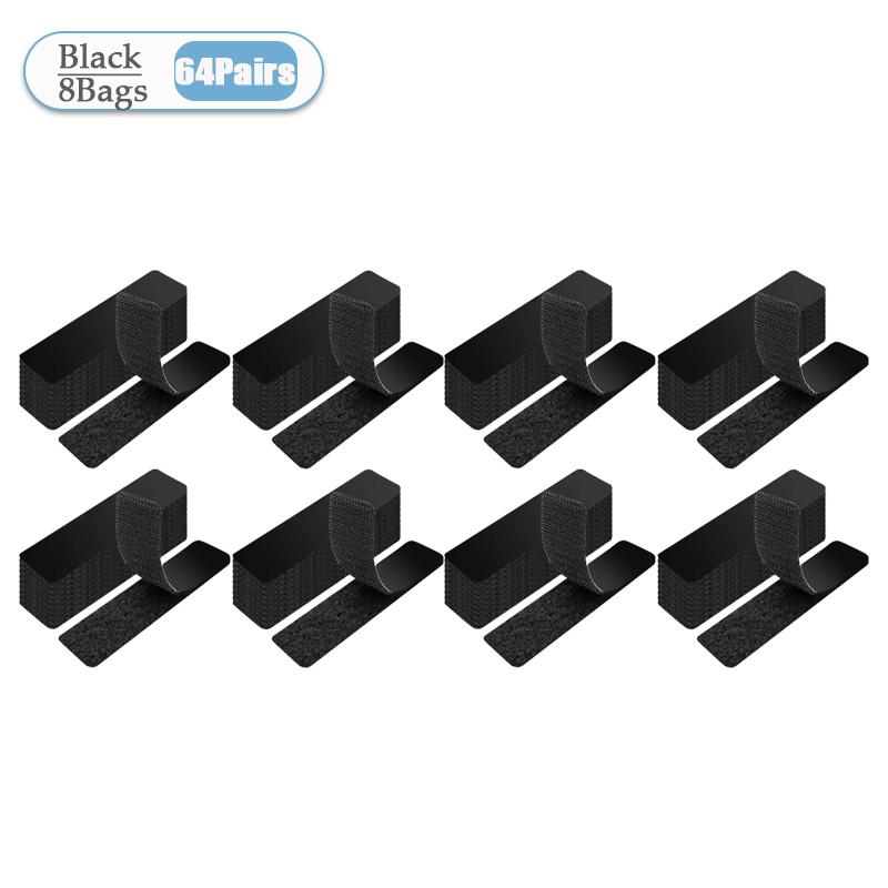 1-40Bags Velcro Double-Sided Self-Adhesive Fastening Tape Nylon Sticker Hook Loop Fastener Tape for Home Carpet Anti Slip Mat
