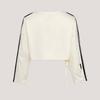 Adidas Women's Striped Drawstring Long Sleeve Top