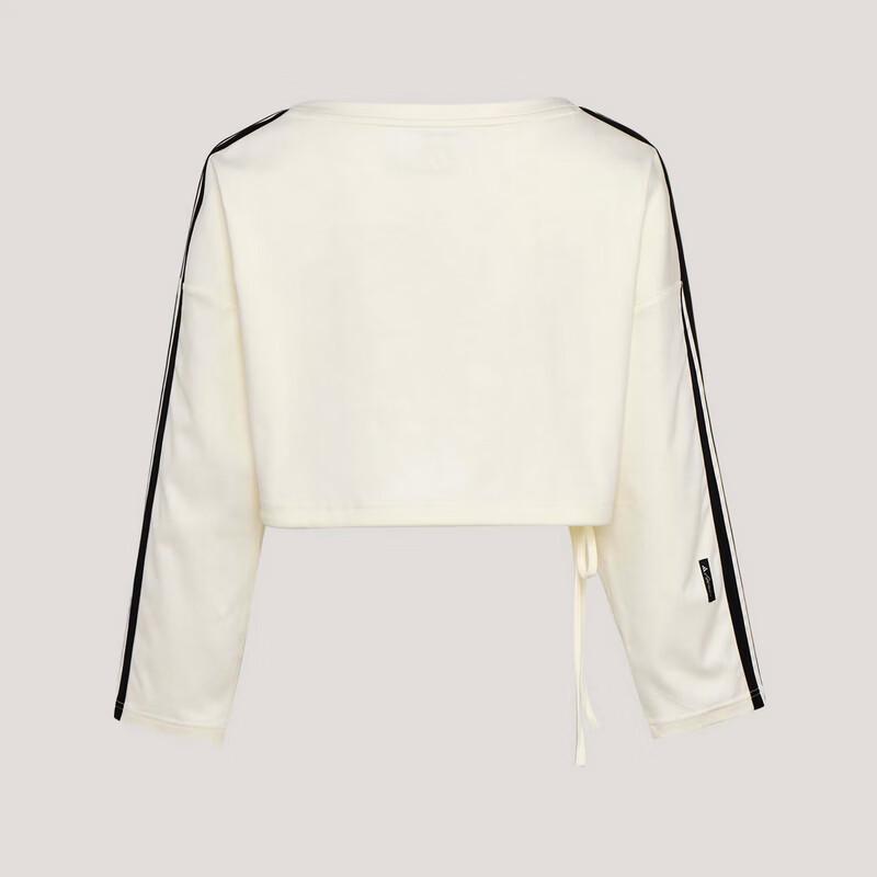 Adidas Women's Striped Drawstring Long Sleeve Top