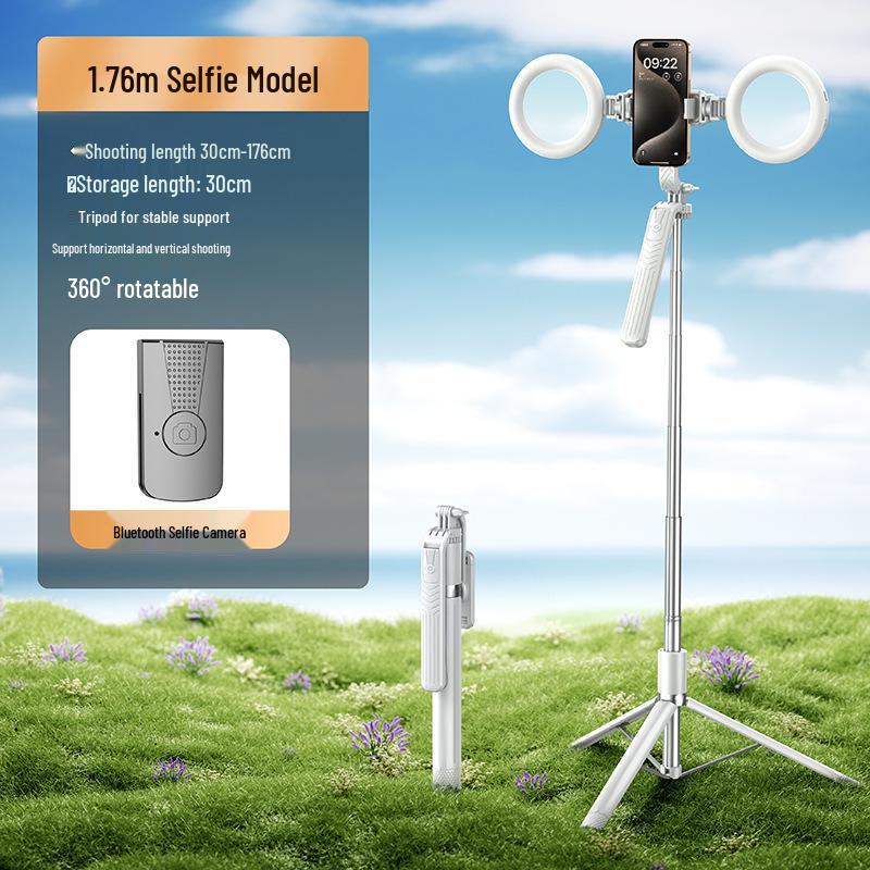 Bluetooth Selfie Stick & Tripod for Live Streaming and Photography Stabilization.