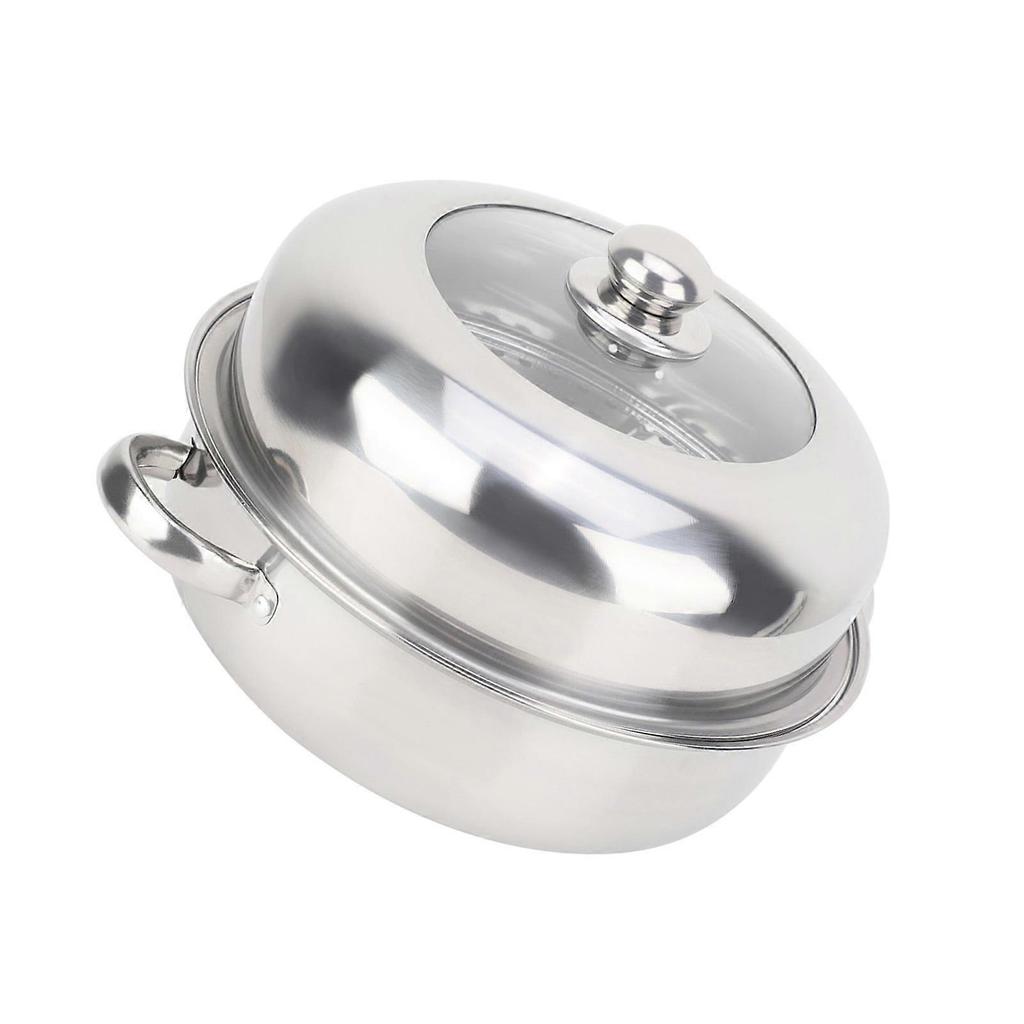 nobrands Steamer Pot 28CM Stainless Steel Single Layer Stockpot Hotpot Food Steamer Pot Cookware Household Cooking