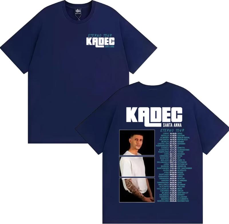 Kadec Santa Anna Eterno Tour 2026 Graphic Tshirts Unisex Unisex Fashion Vintage Short Sleeve T Shirts Cotton Oversized Tshirt
