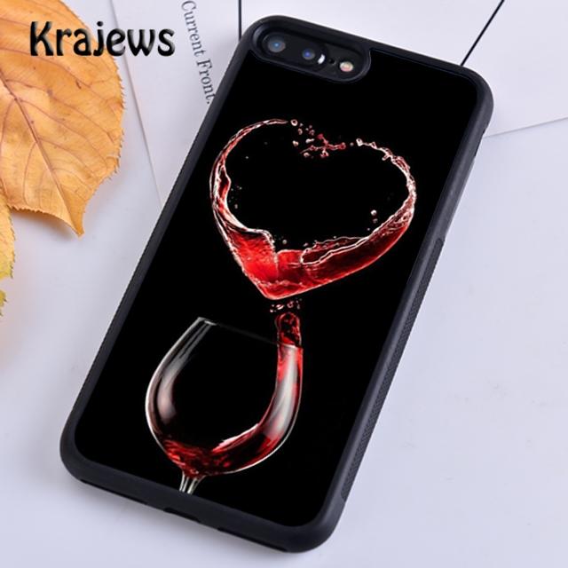 

Krajews Red Wine Glass Soft Phone Case Cover For iPhone 17 Air 16 15 14 plus 11 12 13 pro max coque Shell Fundas iPhone 13