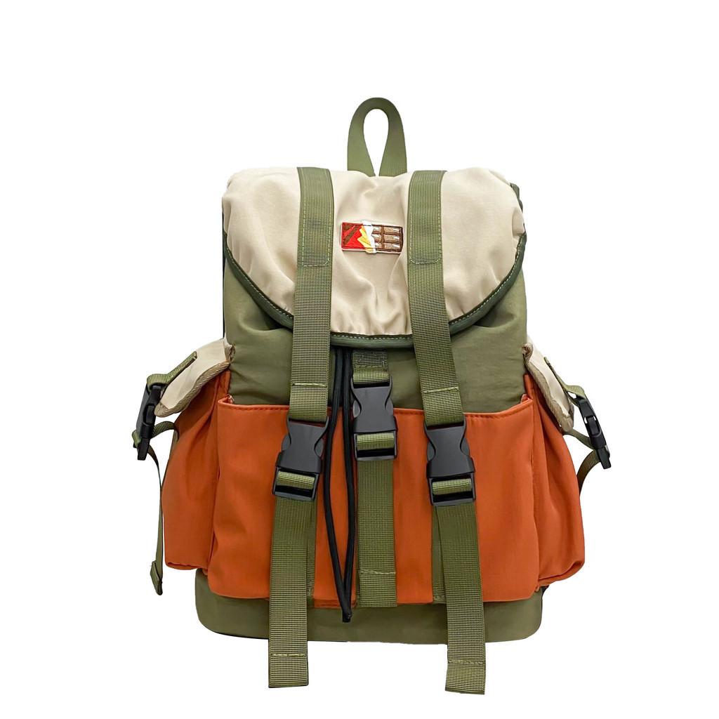 Stylish Large Capacity Kids Backpack Trendy Colorful Striped Design For Everyday Use оранжевый