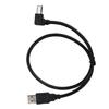 USBA to USBB Male Conversion Cable Cord Right Angle Connection Adapter Cable 0.5m Black