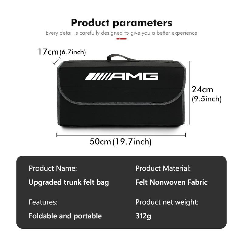 Car Trunk Storage Box Foldable Stowing Tidying Container Bag Accessories For AMG Mercedes Benz Exclusive C200 C260 C300 W202
