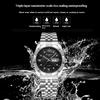 Top Brand Fashion Temperament Men's Watch Luminous Double Calendar Solid Steel Band Quartz Watch Couples Watch