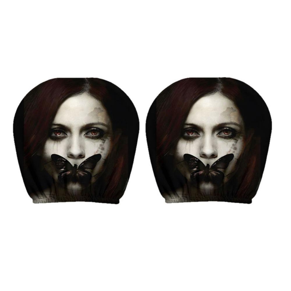 2 Pcs Ghost Headrest Covers Halloween Accessories Car Seat Headcover Car Headrest Covers Halloween