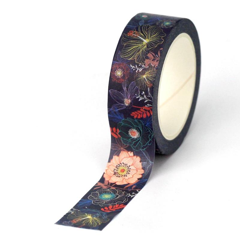 NEW 1PC. 10M Decorative Plant Flowers Leaves Washi Tape Set Scrapbooking Journaling Adhesive Masking Tape Cute Papeleria