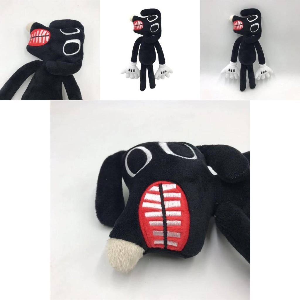 Siren Head Series Black Dog Plush Toy Crooked Neck Horror Stuffed Doll 30cm/11.8inch Height