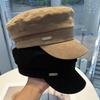 Modern Velvet Beret Hat For Women With Sun Shade For Fall Winter Casual Style