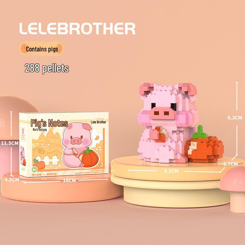 LEGO-kompatibel Panda Kaffebar Mikroklosser: Pedagogisk Byggeklossleke for Barn