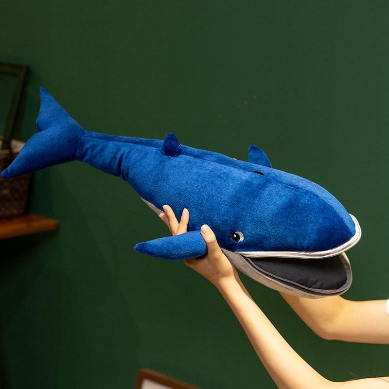 Blue Shark Plush Toy Stuffed Soft Cartoon Marine Animal Doll Baby Hug Pillow Sofa Cushion Lovely Children Birthday Gift