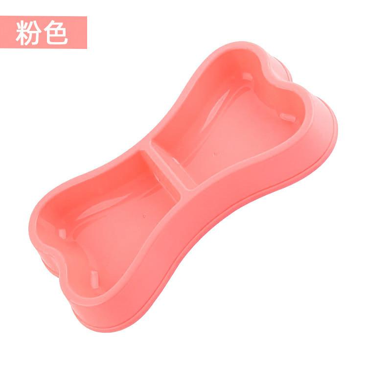 3 Dog Bowls for Puppies2-in-1 Bone Shaped Small Pet FeederPlastic Water and Food Container, Suitable for PuppiesCats, and Small Animals, Easy To Clean