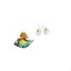 Glass Conch Swan Figurine Sea Animal Art Decor Craft Statue Ornament for Home Office Entryways Room