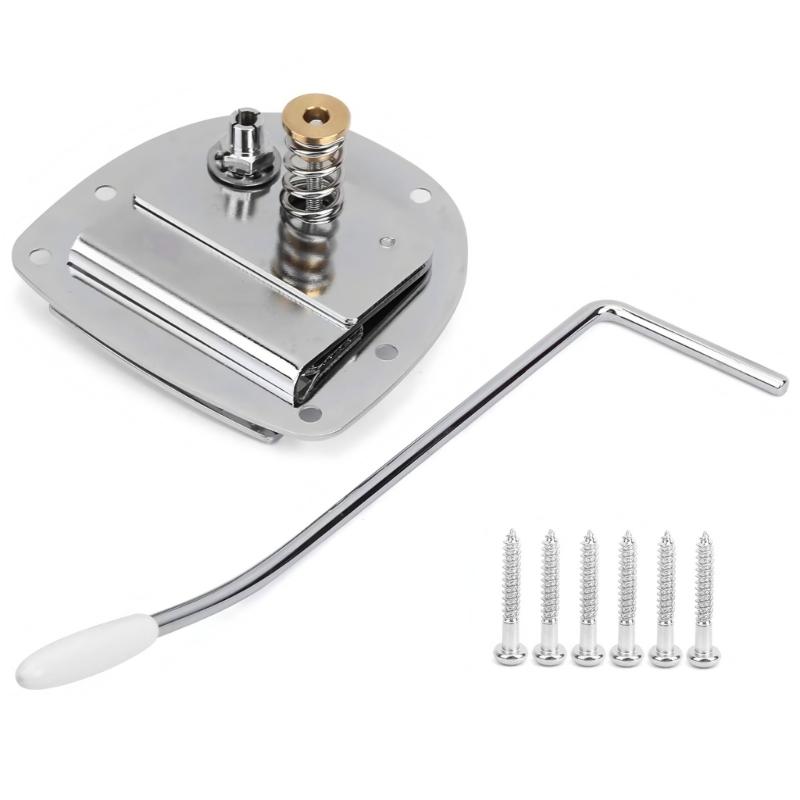 Bass Guitar Bridge Bass Hardware Metal Texture Guitar Tremolo Bridge Electric Bass Bridge Suitable for Stage Studio Use серебряный