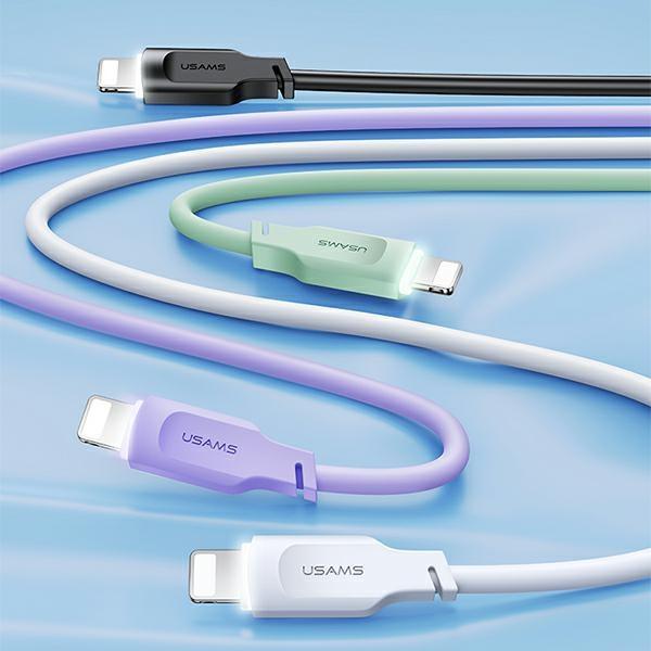 Usams Kabel Usb-C Na Lightning 20W 1,2Mpd Fast Charging Lithe Series Czarny/Black Sj566Usb01 (Us-Sj566)