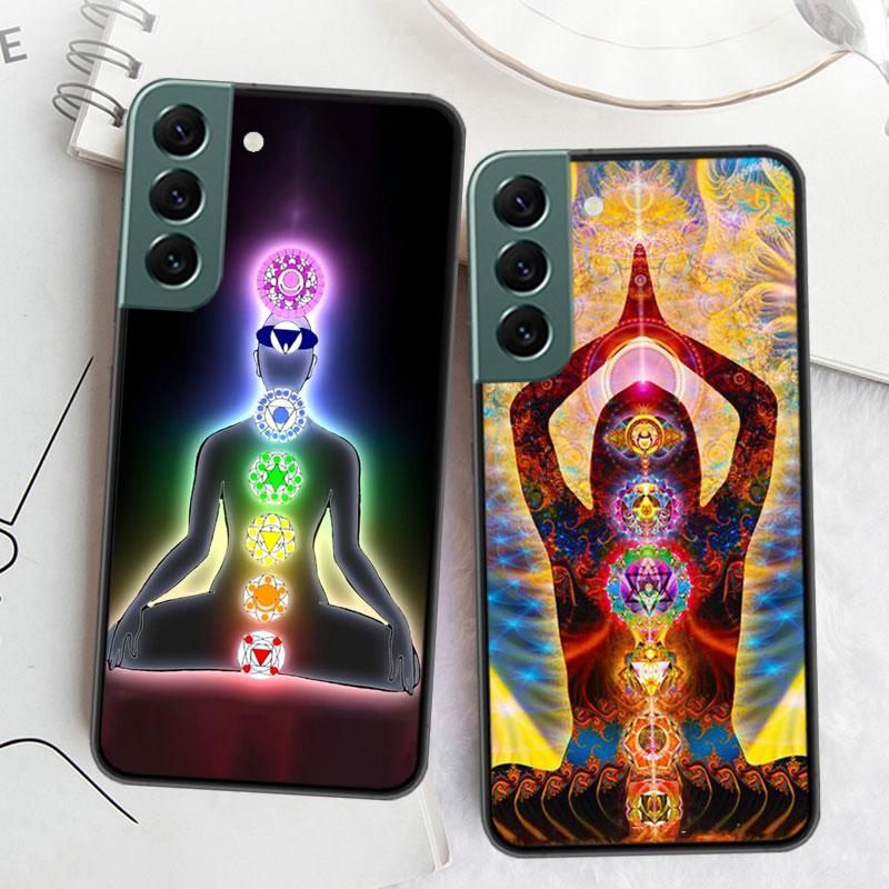 The Mandala Chakra Insist Yoga Phone Case For Samsung A02 A03 A03S A04 A04S Galaxy A55 A35 A25 A15 S10 Lite A9 A8 A7 A6 Plus A90