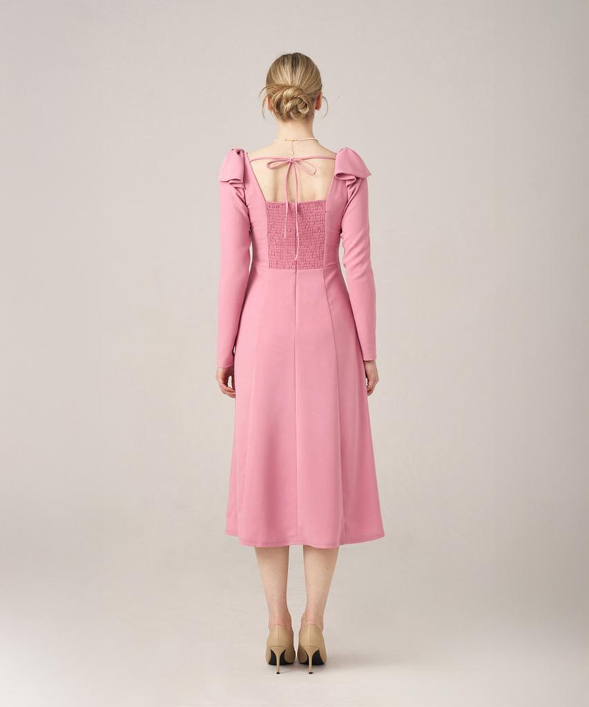 SQUSQUARE Audrey Ribbon Dress_Rose Pink