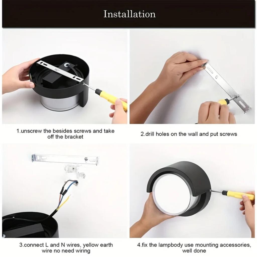 New Outdoor Wall Lights, Low Profile Modern Wall Sconce Porch Lights Outdoor Wall Light Fixtures Waterproof Wall Mounted Lamp