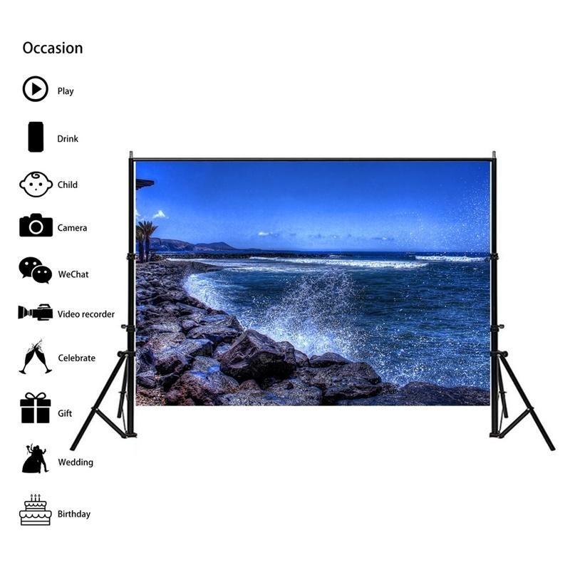 Beach Seaside Scenery Series Background Cloth for Summer Parties,Events,Photo Shoot Backdrop,Beach Theme Decor,Weddings