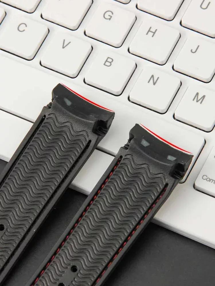 Replace Original Arc Interface Silicone Rubber Watchbands for Omega New Seahorse 300 Universe Super Seiko Hamilton Watch Strap