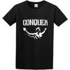 BAI HUA TREE Arnold Conquer Musclefitting Men Cotton Blend Shirt Crew Neck Unisex Short Sleeve T-Shirt