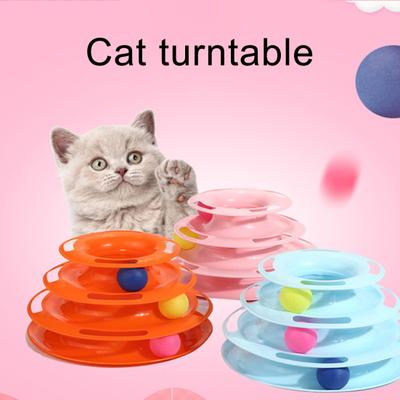 Katzenteller-Spielzeug, eingebaute Bälle, kreativ, unterhaltsam, kratzfest, bissfest, lindert Langeweile und Stressabbau