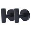 2 PCS Stainless Steel Towel Hook Black Coat Hook Stable Robe Hook Door Hanging