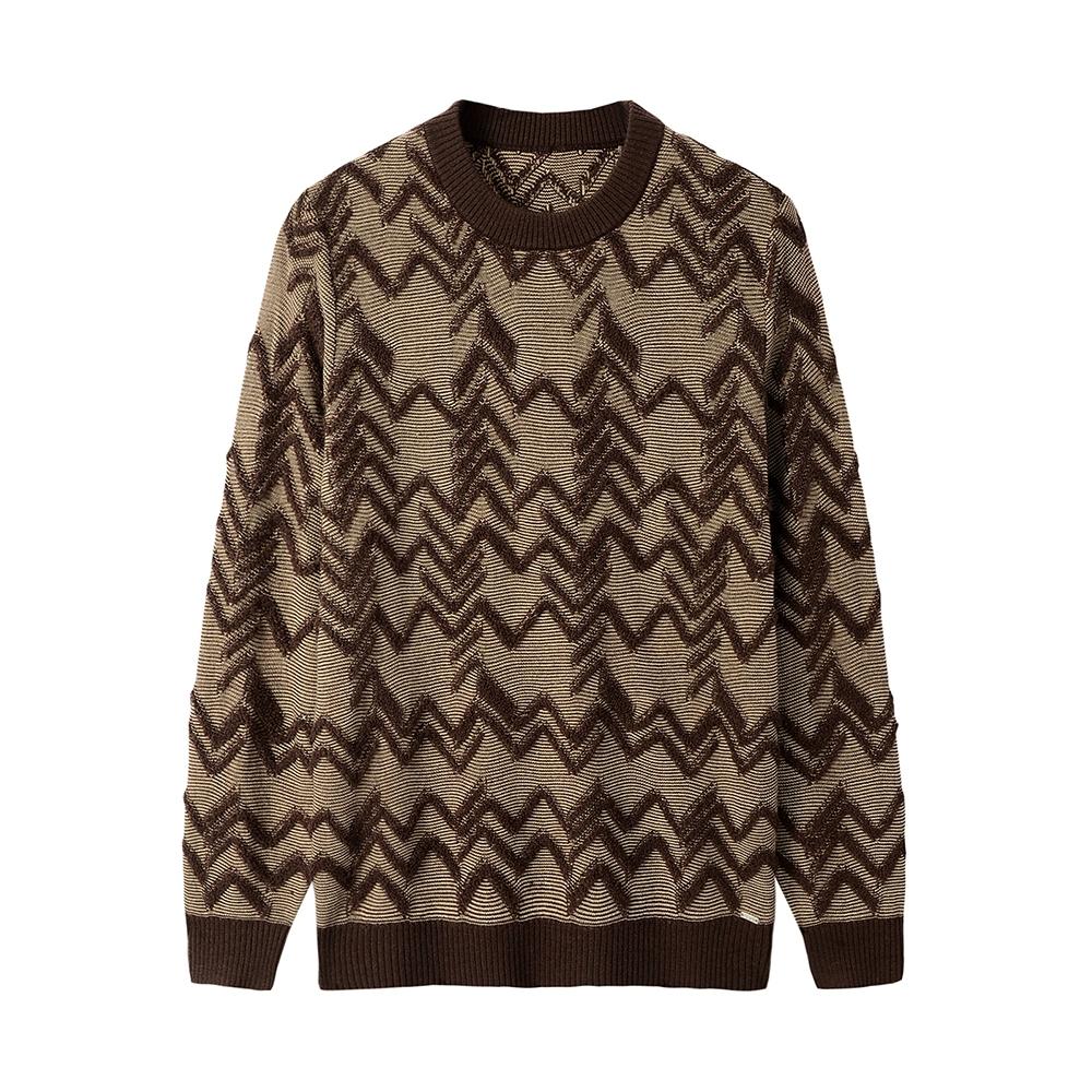 Men's Vintage Twill Sweater Long Sleeve Crewneck Pullover