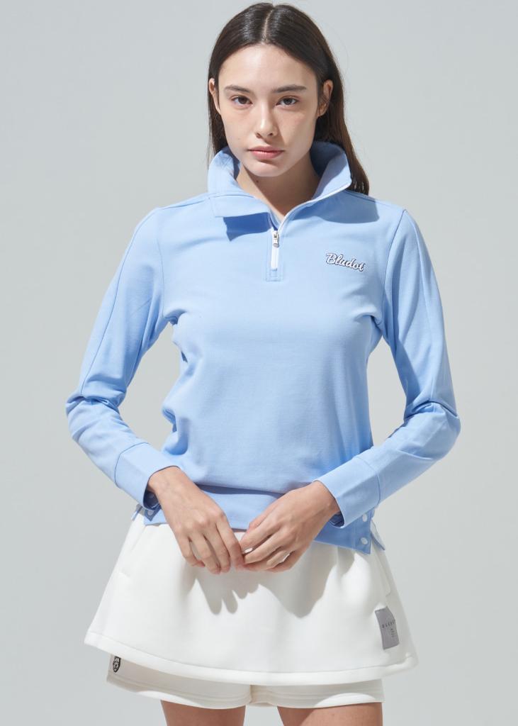 BLUDOT Slim Fit Half-Zip Pique T-Shirt_Sb