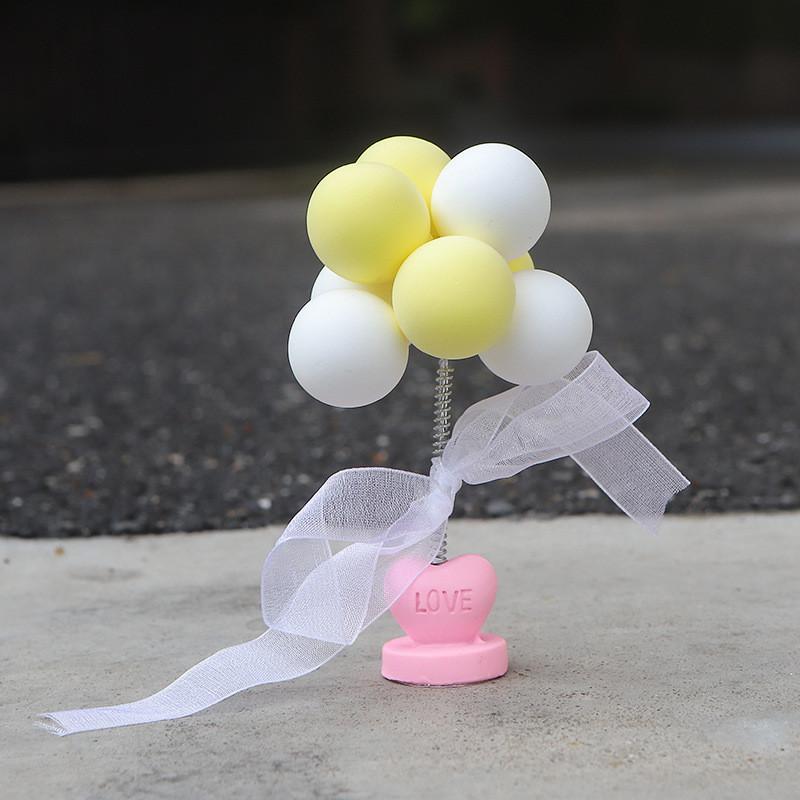 Cute Cartoon Balloon Car Ornament For Car Interior Clay Material