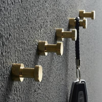 Brass Modern Creative Home Light Luxury Single Hook Free Punch Hanging Bathroom Wall Door Rear Hook Rack Towel Coat Hooks