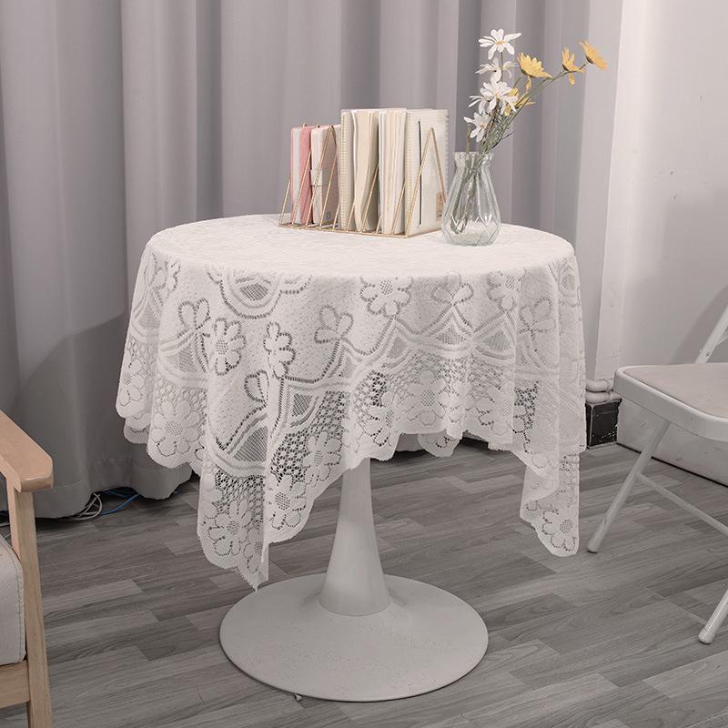 Lace Table Cloth Retro Mesh Tablecloth Rectangle Table Cover Photo Background Cloth Banquet Wedding Party Home Decor