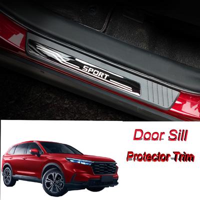 For Honda CR-V 2023 2024 Car Accessories Door Sill Scuff Plate Protector Threshold Stickers Pedal Trim