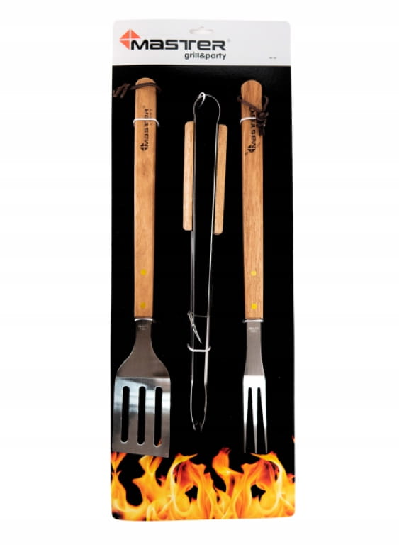 Stainless Steel Grilling Tool Set, 3 Pieces