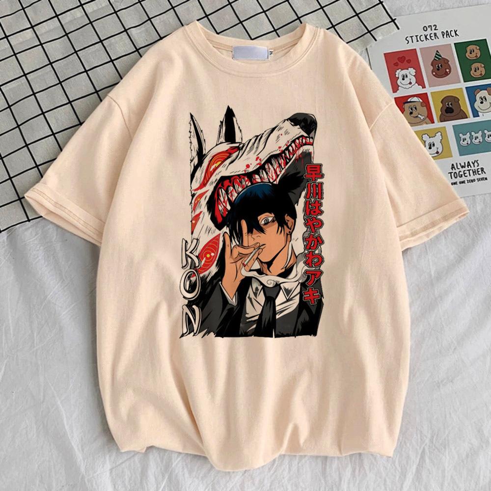 Chainsaw Unisex Top Tees Girl Digital Kawaii Comfortable 80s T Shirt Graphic Hip Hop Retro Colorful