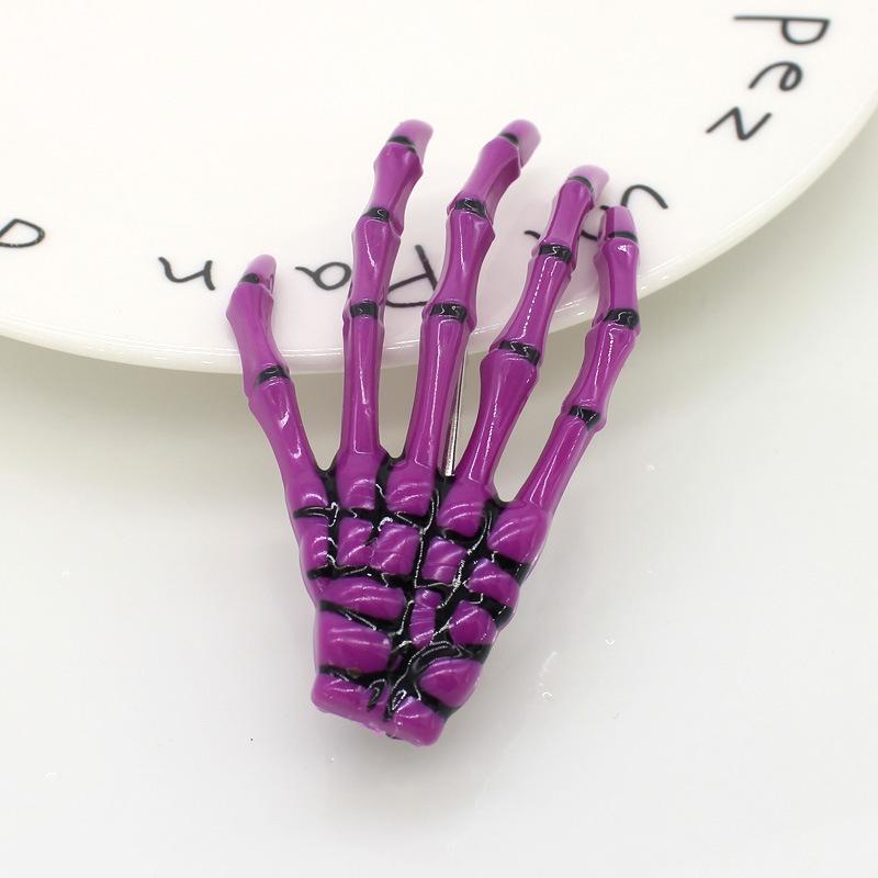 1/1Pcs New Creative Skull Hand Bone Hairpin Gripper Ghost Skeleton Hair Clips Hairclips Bone Claw Hair Accessories Gift Hairclip