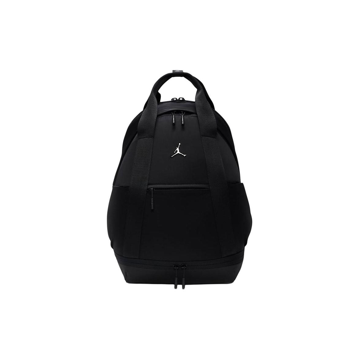 Jordan Storage Zipper Pocket Layer Nylon Backpack Regular Unisex Couple Unisex backpack Black HF7334-010 Black
