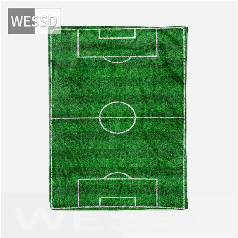 

Зеленое футбольное одеяло для мальчиков, милый мультяшный футбольный плед, диванное одеяло, покрывало, фланелевая простыня 80x100cm