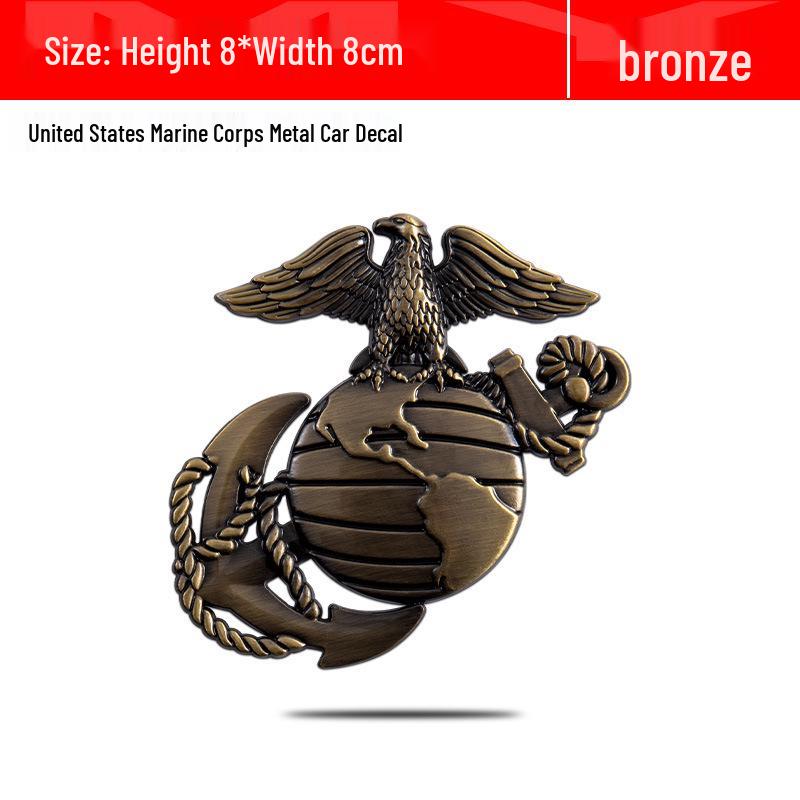 3D Marine Corps Eagle Metal Car Modification Body and Side Stickers