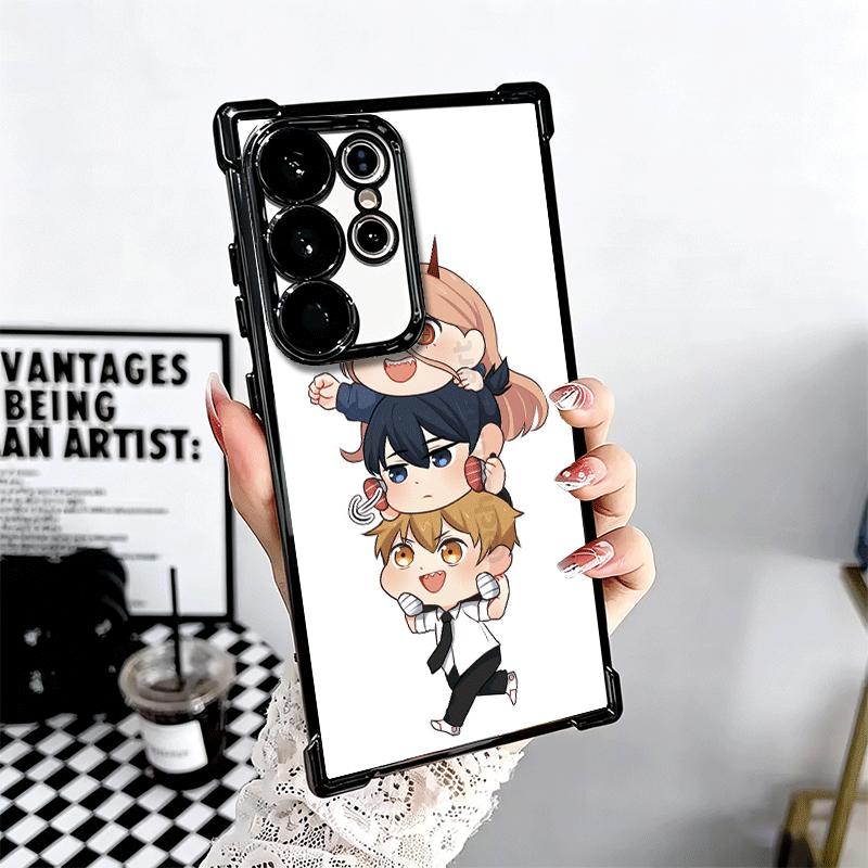Süßer CSM Anime Charakter Weiche Handyhülle Für Samsung Galaxy S26 Ultra S25 Edge S24 FE S23 Plus S22 S21 + S20 Galvanisiert Anti-Fall F