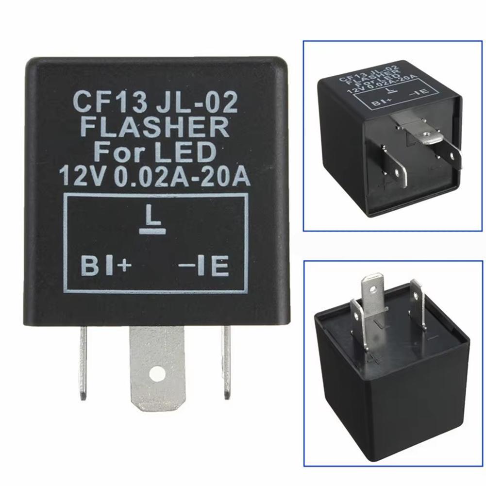 High-end CF14 3 Pin Adjust 12V LED Flasher Relay Car Turn Indicator Blinker Light Accessories Signal E1Z7