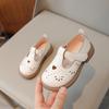Girls' Soft Sole Leather Shoes - 2025 Spring/Summer Princess Style, Solid Color, Casual Korean Design