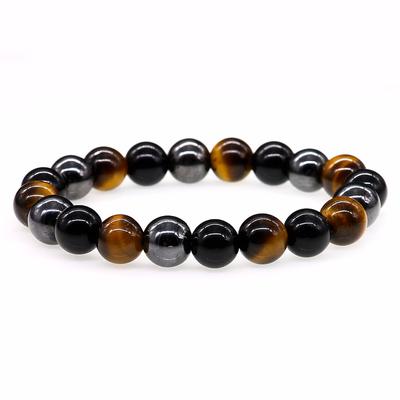 Pulsera brazalete de piedras de ojo de tigre